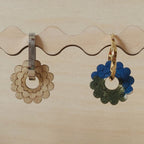 Lot de 6 pampilles à customiser FLEUR 3 RANGS en bois éco-responsable, fabriqué en France