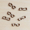 Lot de 6 mini pampilles à customiser LUNETTES en bois éco-responsable, fabriqué en France