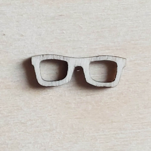 pampille paire de lunettes en bois brut