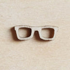 Lot de 6 mini pampilles à customiser LUNETTES en bois éco-responsable, fabriqué en France