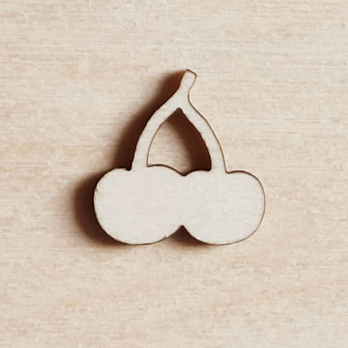 Lot de 6 pampilles à customiser CERISES en bois éco-responsable, fabriqué en France