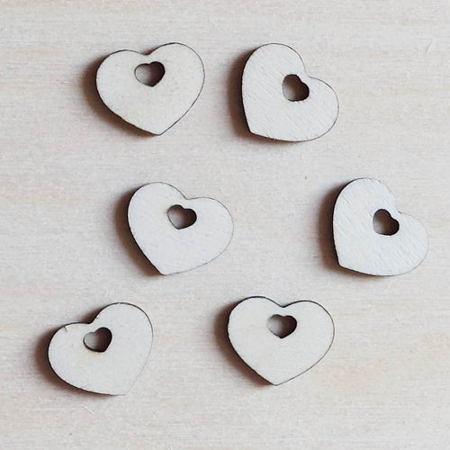 6 pampilles double cœur