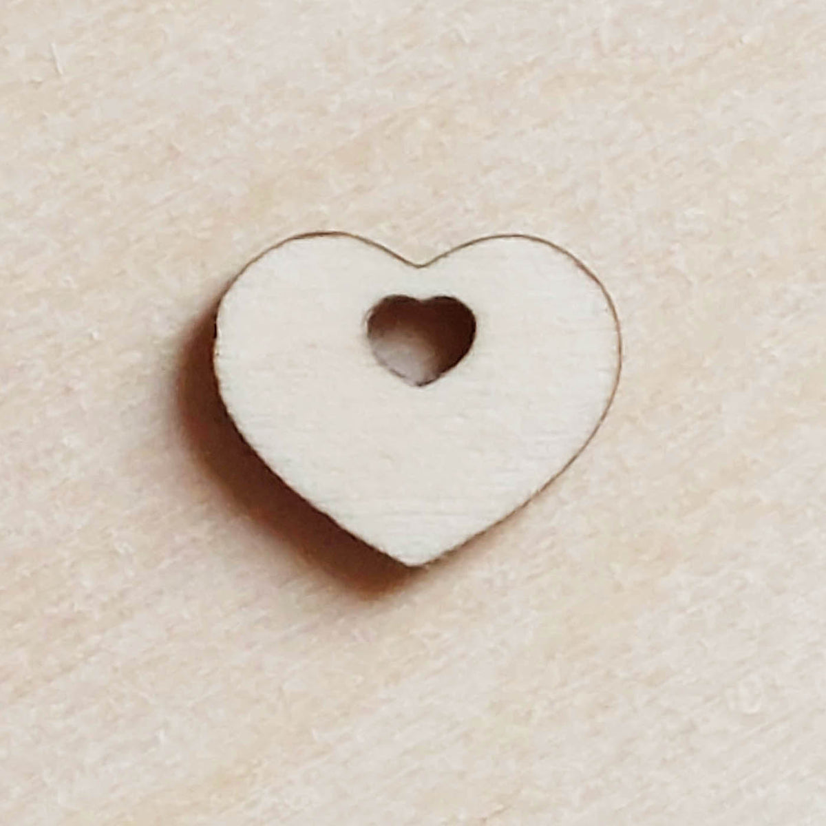 Lot de 6 pampilles à customiser DOUBLE COEUR en bois éco-responsable, fabriqué en France