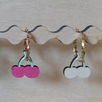 Lot de 6 pampilles à customiser CERISES en bois éco-responsable, fabriqué en France