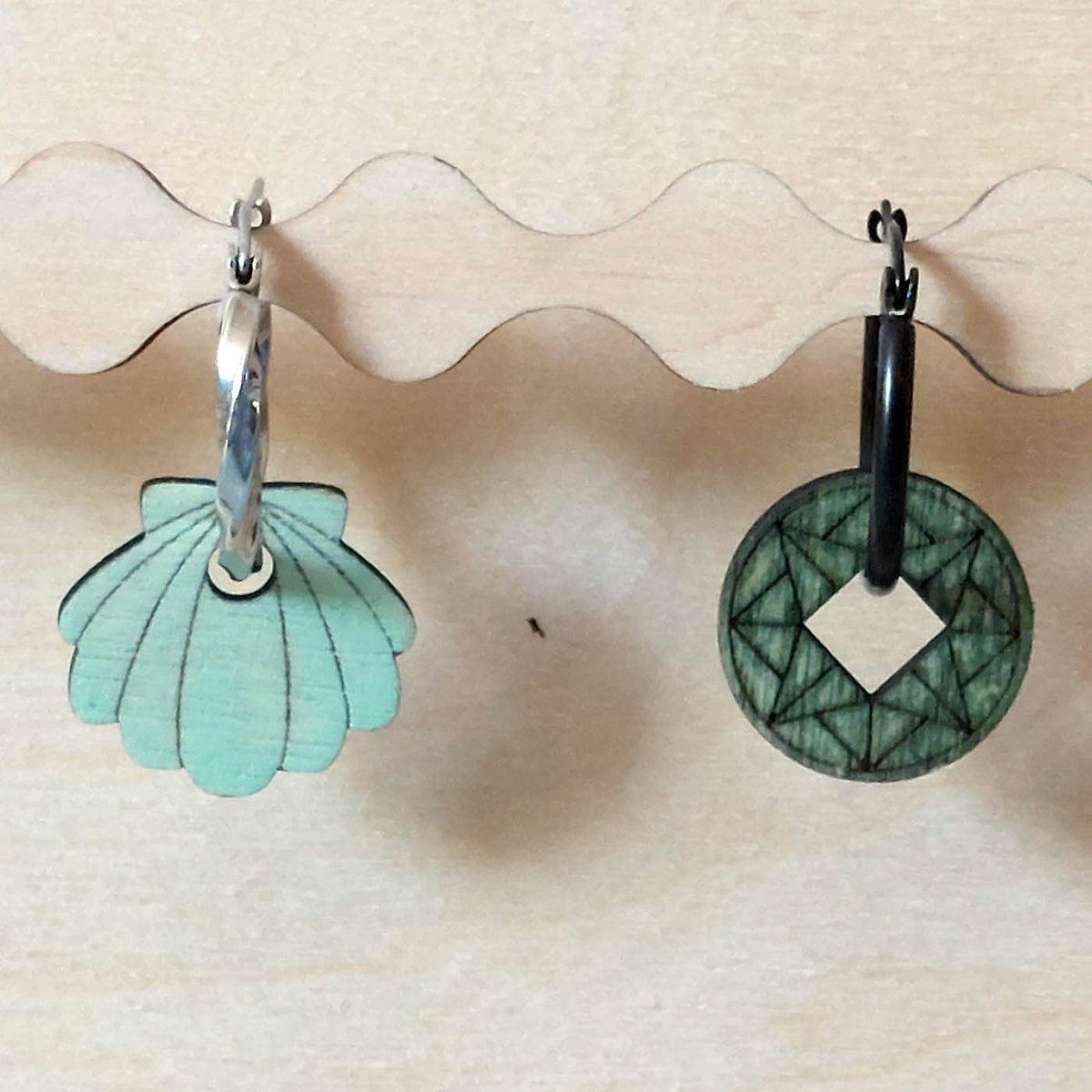 Lot de 6 pampilles à customiser PIECE en bois éco-responsable, fabriqué en France