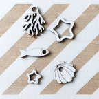 Lot de 6 pampilles à customiser POISSON en bois éco-responsable, fabriqué en France