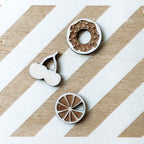 Lot de 6 pampilles à customiser RONDELLE CITRON en bois éco-responsable, fabriqué en France