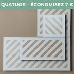 Lot de 4 plateaux bijoux et accessoires DIABOLO en bois éco-responsable, fabriqués en France