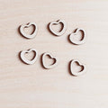 Lot de 6 mini pampilles à customiser COEUR en bois éco-responsable, fabriqué en France
