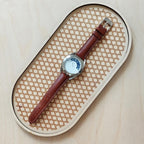 boudoir plateau vide-poches taille L ovale avec montre horlogerie La Famille Design