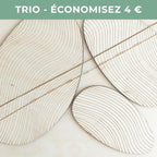 Lot de 3 plateaux bijoux et accessoires ZEN en bois éco-responsable, fabriqués en France