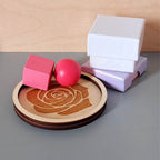 Plateau vide-poche bijoux et accessoires BOUDOIR R ROSE rond en bois éco-responsable, fabriqué en France