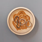 Plateau vide-poche bijoux et accessoires BOUDOIR R ROSE rond en bois éco-responsable, fabriqué en France