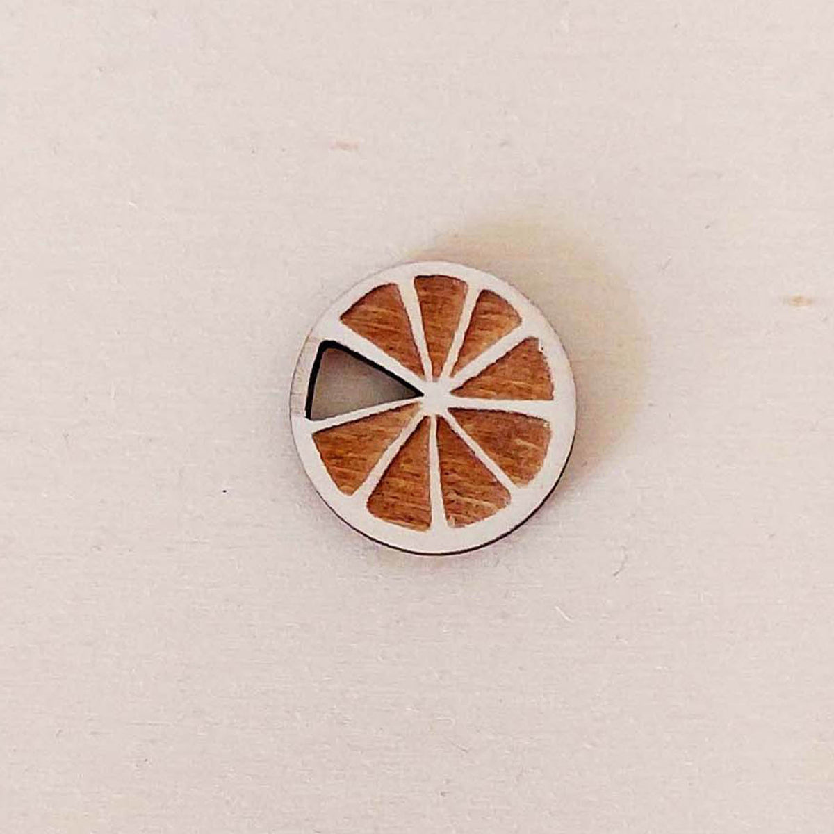Lot de 6 pampilles à customiser RONDELLE CITRON en bois éco-responsable, fabriqué en France