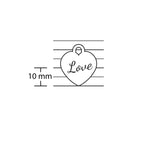 Lot de 6 pampilles à customiser COEUR CADENAS en bois éco-responsable, fabriqué en France