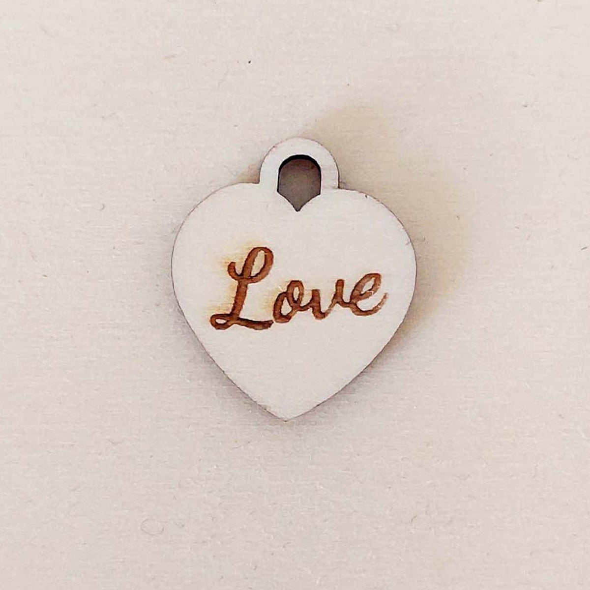 Lot de 6 pampilles à customiser COEUR CADENAS en bois éco-responsable, fabriqué en France
