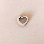 Lot de 6 mini pampilles à customiser COEUR en bois éco-responsable, fabriqué en France