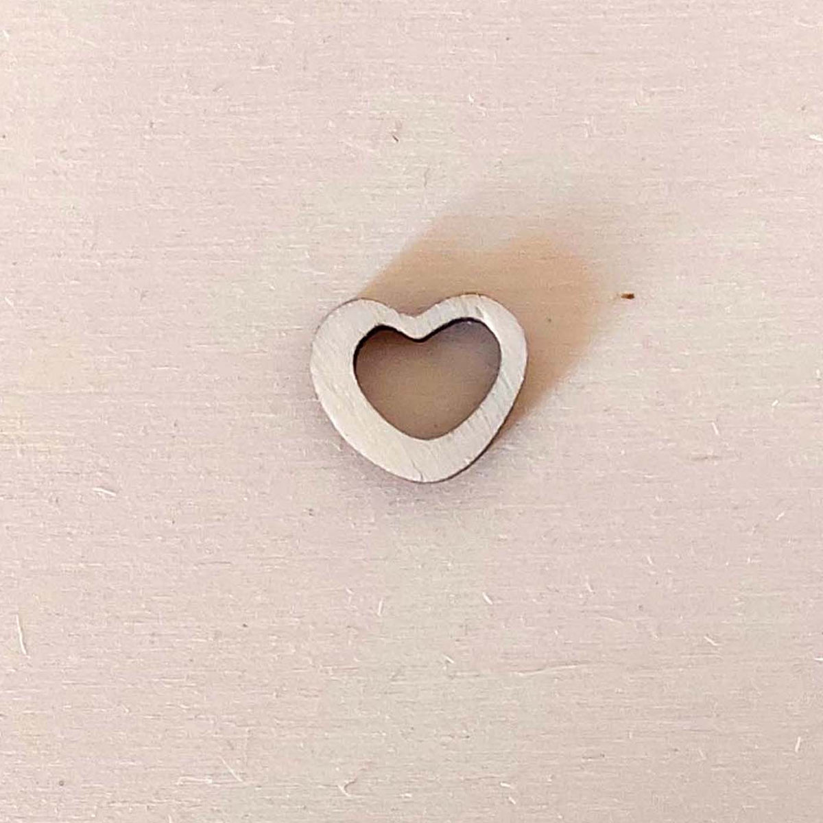 Lot de 6 mini pampilles à customiser COEUR en bois éco-responsable, fabriqué en France