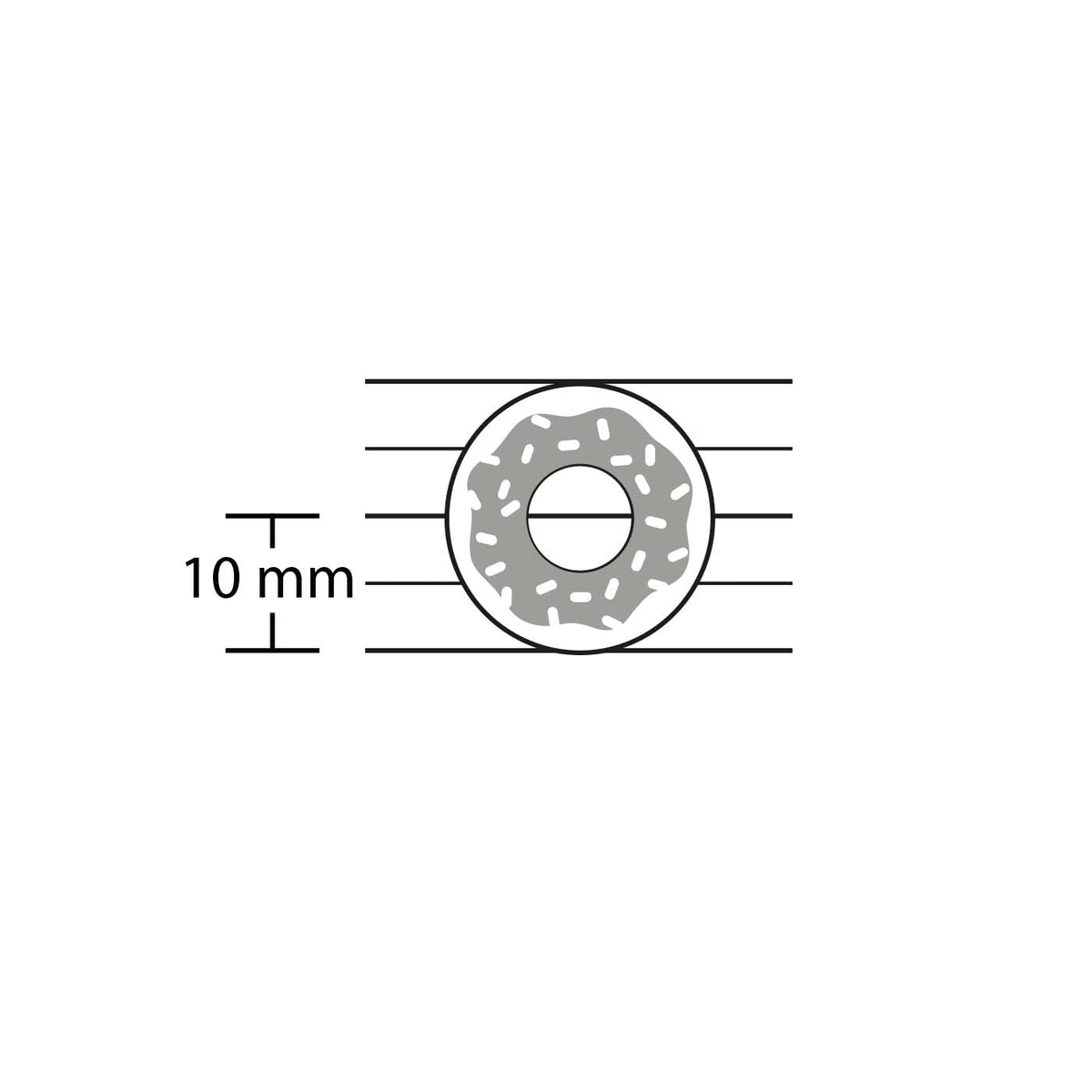 Lot de 6 pampilles à customiser DONUT en bois éco-responsable, fabriqué en France