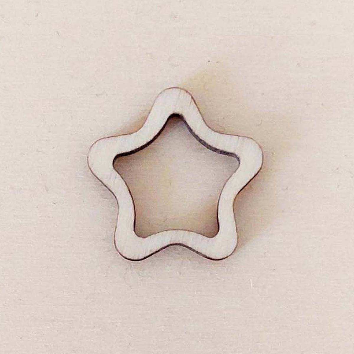 Lot de 6 pampilles à customiser ÉTOILE en bois éco-responsable, fabriqué en France