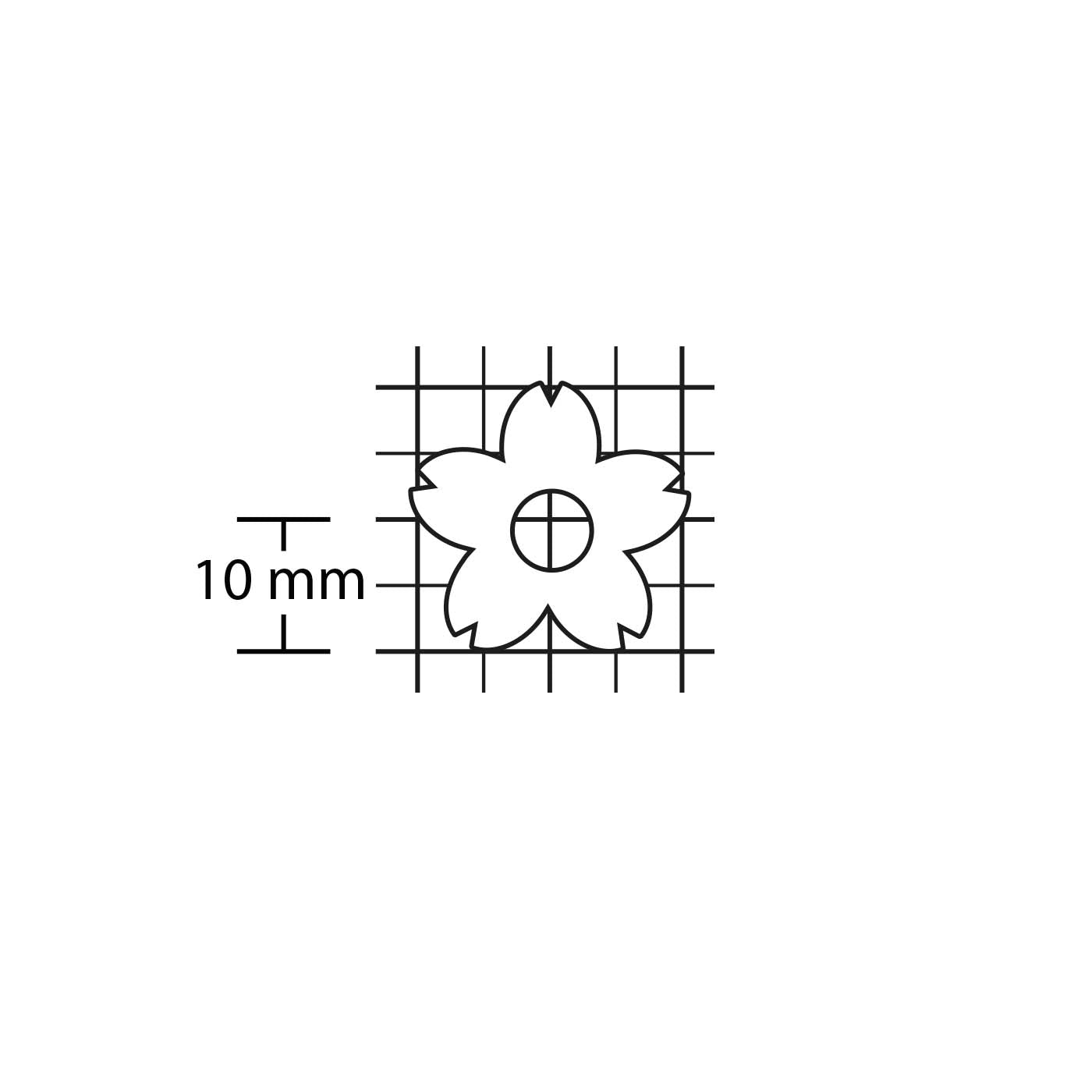 pampille fleur 5 pétales découpés dimensions