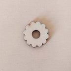 Lot de 6 pampilles à customiser FLEUR 3 RANGS en bois éco-responsable, fabriqué en France