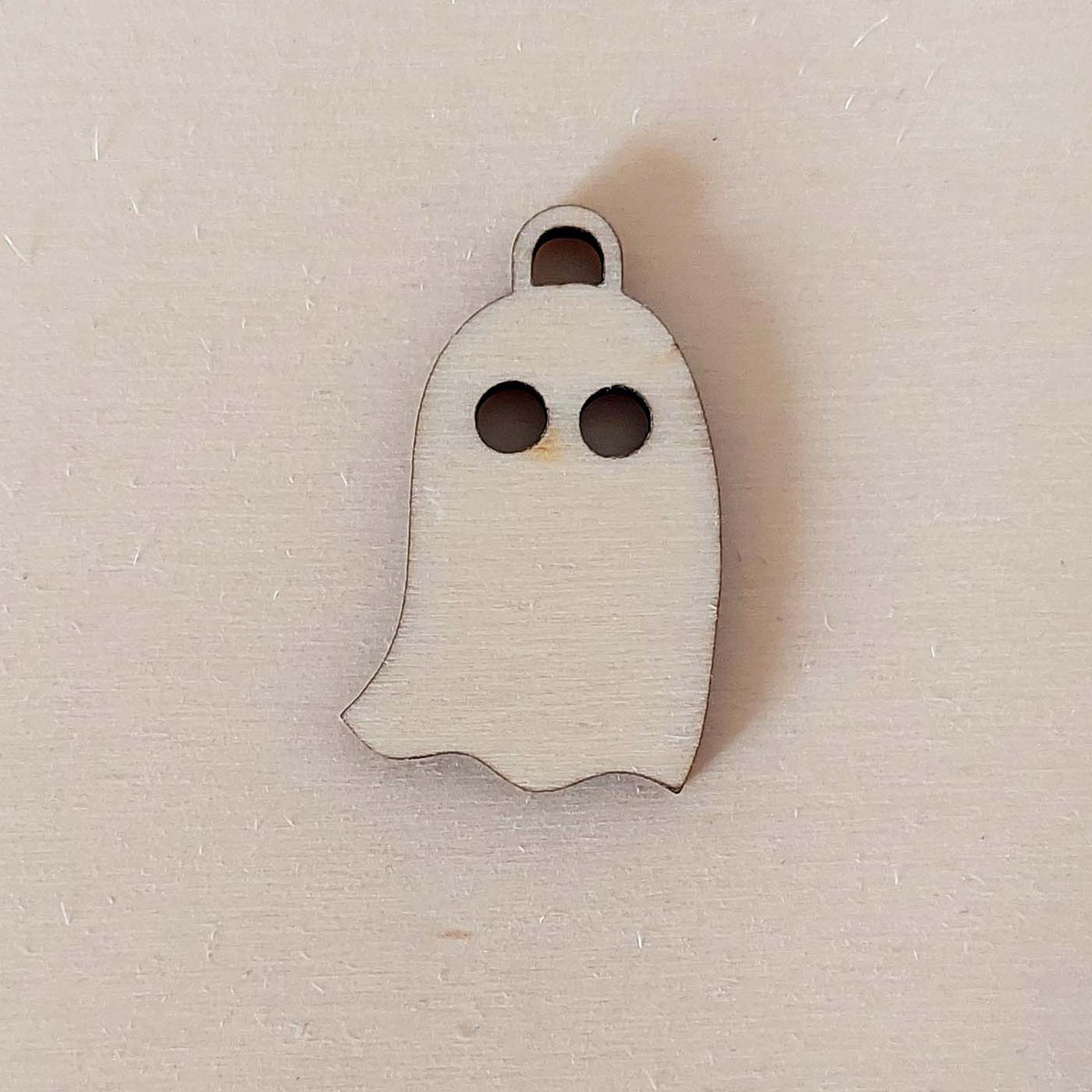 Lot de 6 pampilles à customiser FANTOME BLANC en bois éco-responsable, fabriqué en France