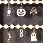 Assortiment de 6 pampilles à customiser COLLECTION HALLOWEEN en bois éco-responsable, fabriqué en France