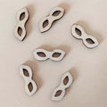 Lot de 6 pampilles à customiser MASQUE en bois éco-responsable, fabriqué en France