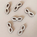 Lot de 6 pampilles à customiser MASQUE en bois éco-responsable, fabriqué en France