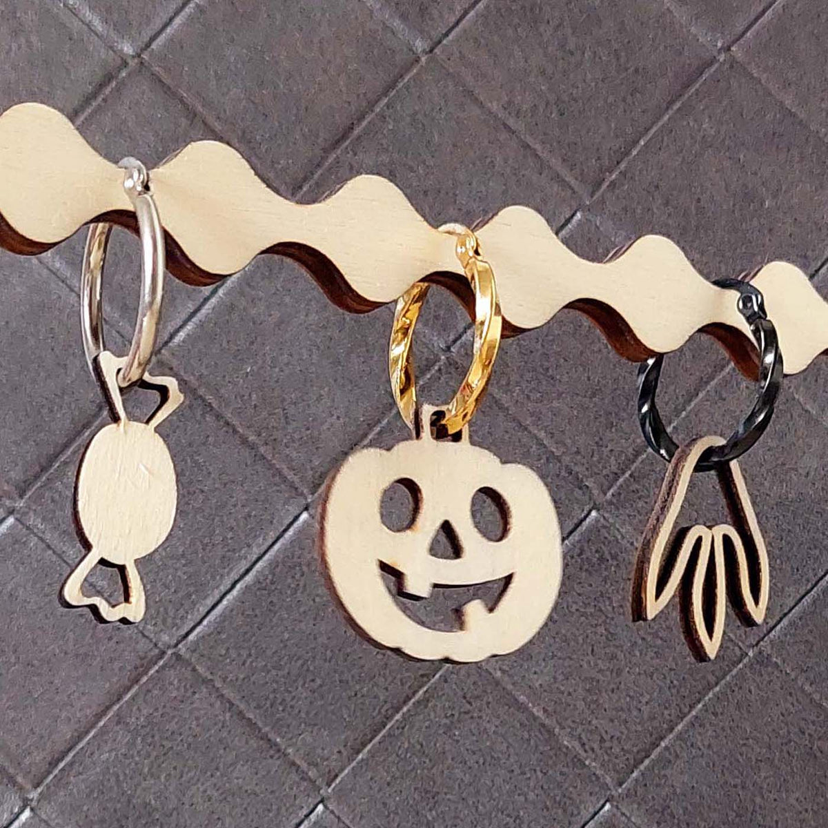 Lot de 6 pampilles à customiser EMPREINTE DINO en bois éco-responsable, fabriqué en France