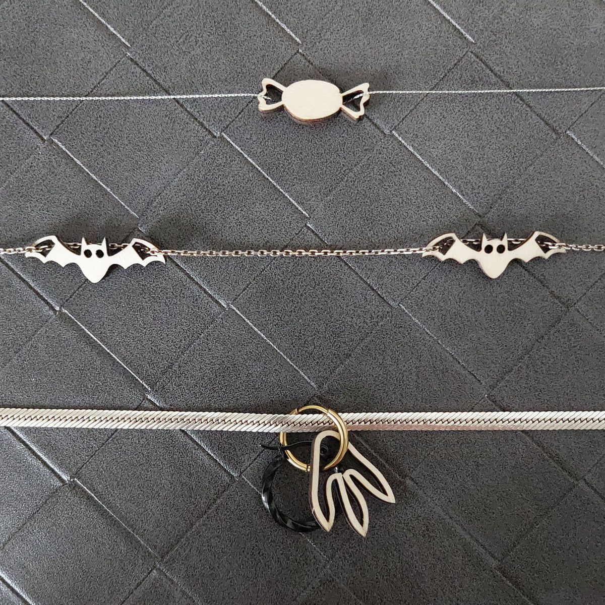 Assortiment de 6 pampilles à customiser COLLECTION HALLOWEEN en bois éco-responsable, fabriqué en France