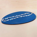 Plateau bijoux et accessoires ZEN L BLEU INTENSE en bois éco-responsable, fabriqué en France