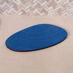 Plateau bijoux et accessoires ZEN M BLEU INTENSE en bois éco-responsable, fabriqué en France