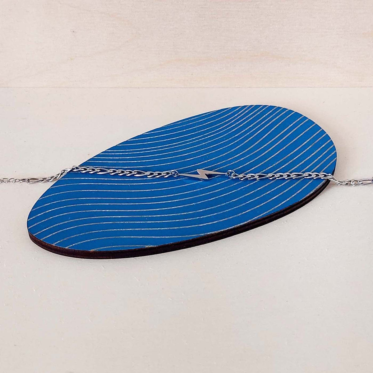 Plateau bijoux et accessoires ZEN S BLEU INTENSE en bois éco-responsable, fabriqué en France