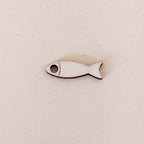 Lot de 6 pampilles à customiser POISSON en bois éco-responsable, fabriqué en France
