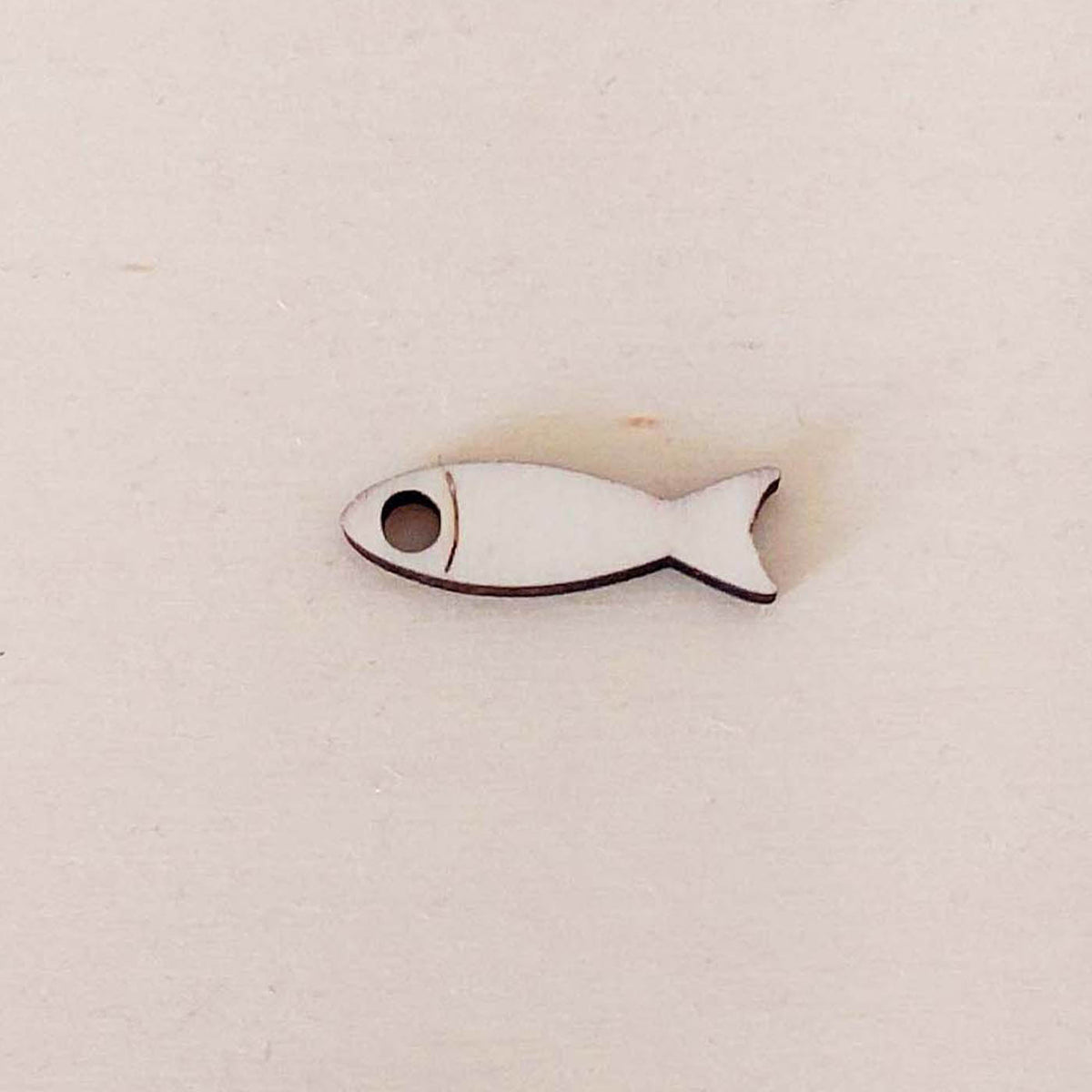 Lot de 6 pampilles à customiser POISSON en bois éco-responsable, fabriqué en France