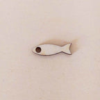 Lot de 6 pampilles à customiser POISSON en bois éco-responsable, fabriqué en France