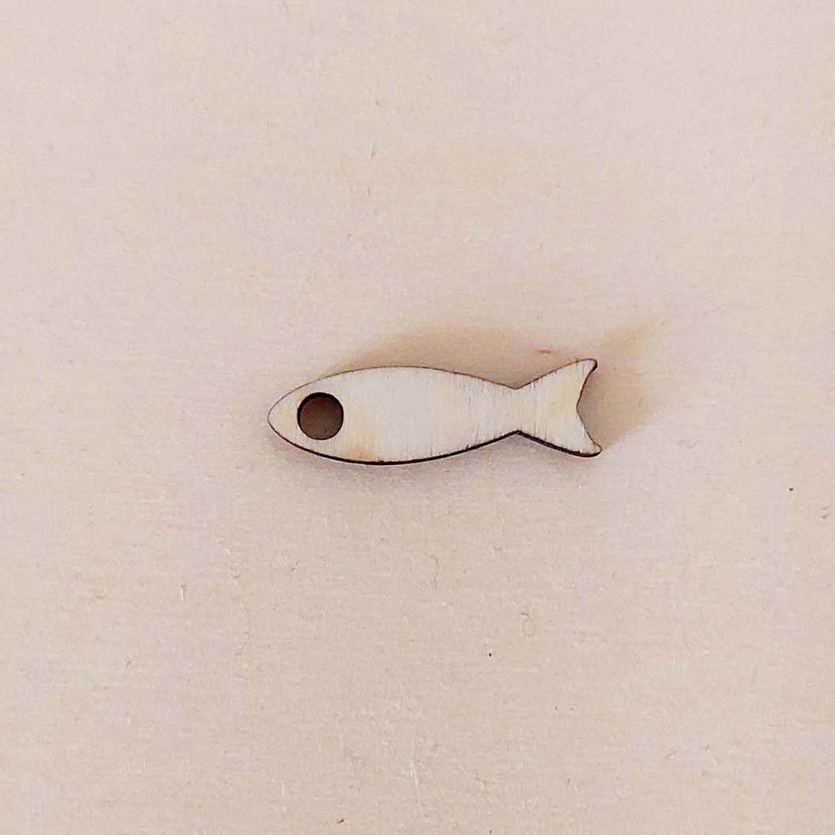 Lot de 6 pampilles à customiser POISSON en bois éco-responsable, fabriqué en France