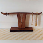 présentoir à bijoux bracelets BULL en bois teinté brou de noix
