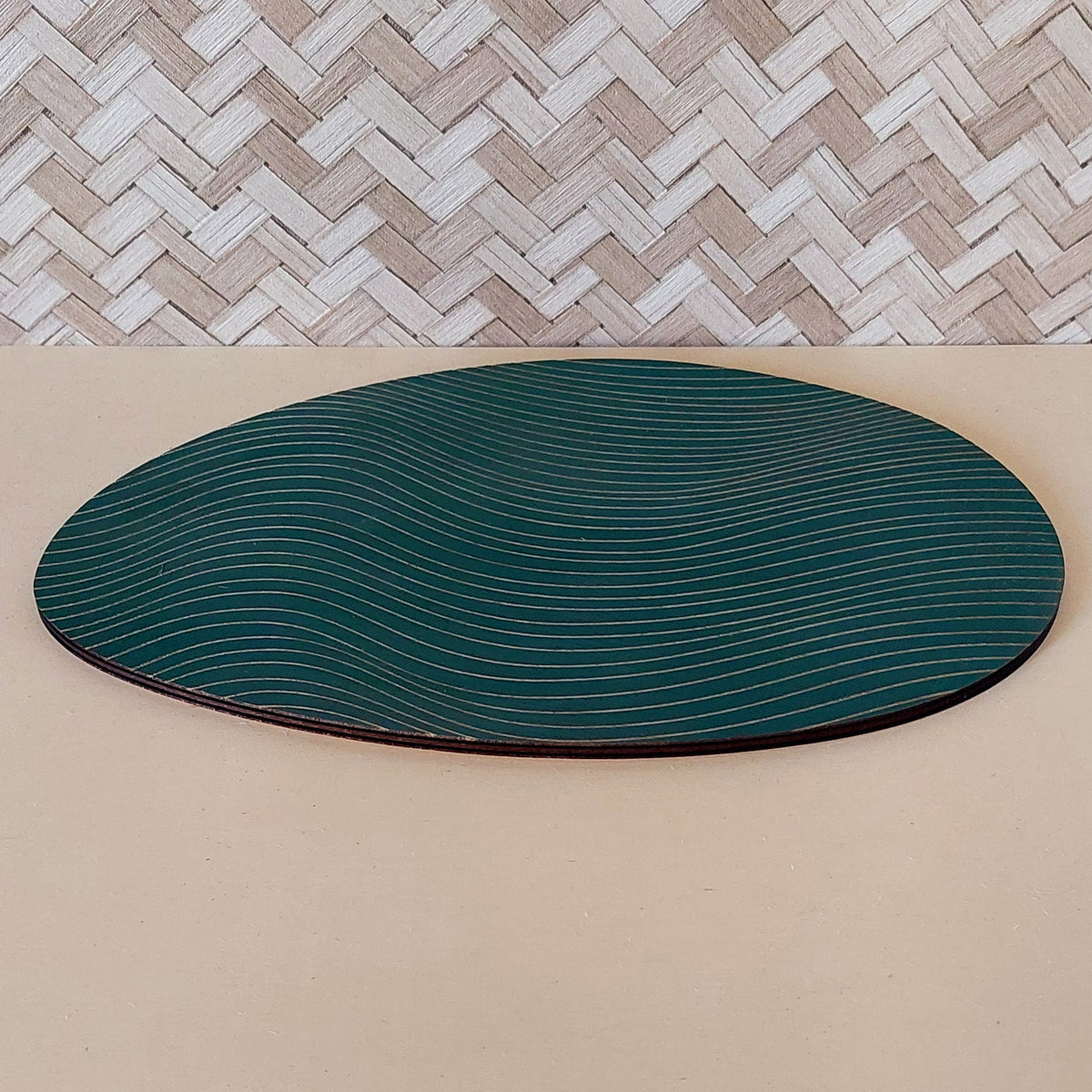 Plateau bijoux et accessoires ZEN L VERT EXOTIQUE en bois éco-responsable, fabriqué en France