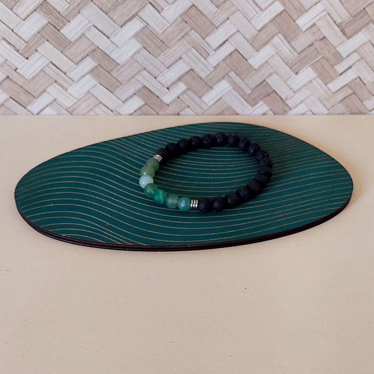 Lot de 3 plateaux bijoux et accessoires ZEN VERT EXOTIQUE en bois éco-responsable, fabriqués en France
