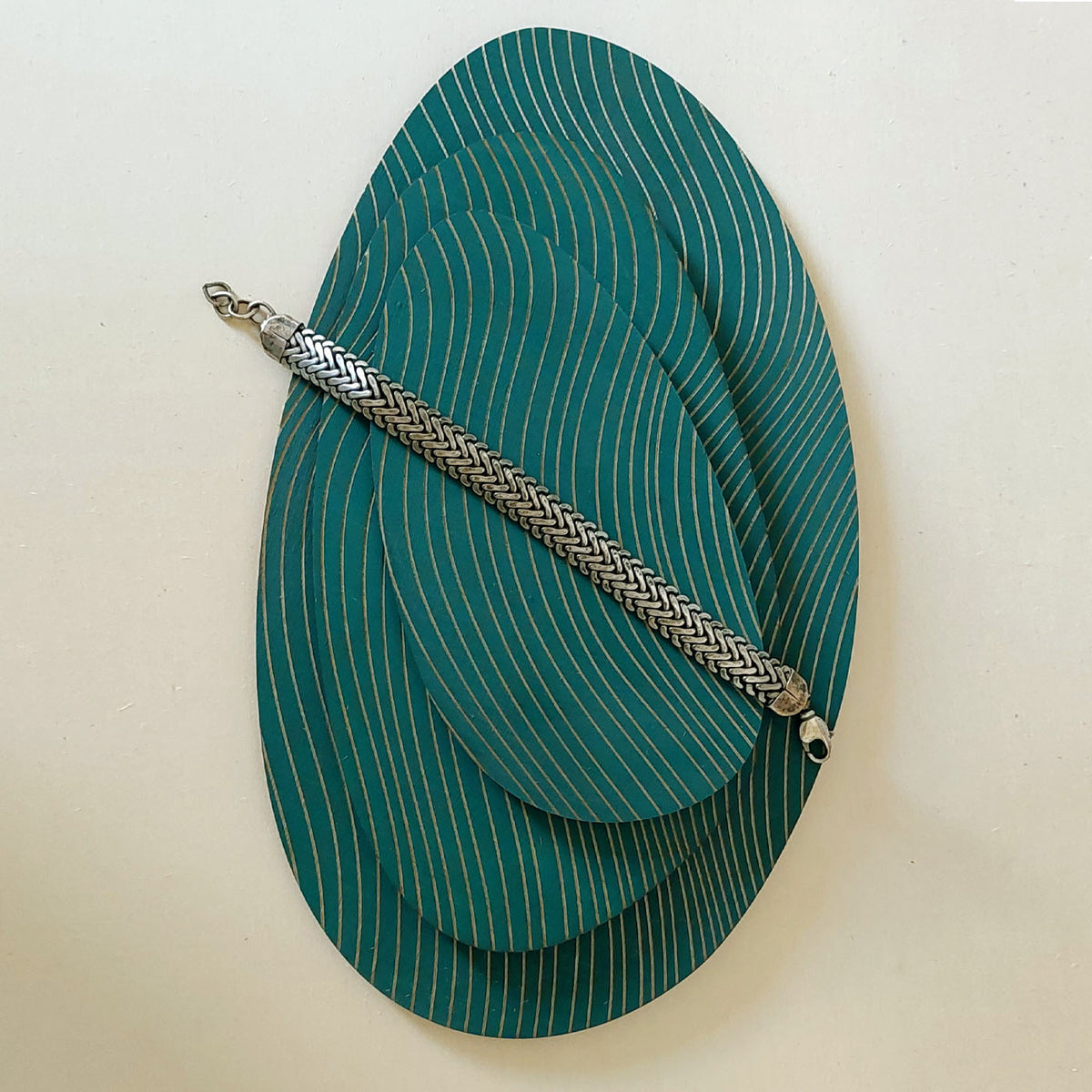 Lot de 3 plateaux bijoux et accessoires ZEN VERT EXOTIQUE en bois éco-responsable, fabriqués en France